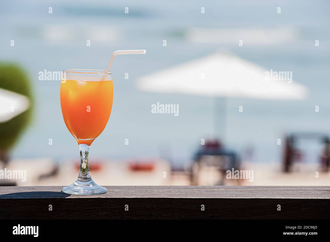 Tropischer Fruchtsaft Begrüßungsgetränk in der Villa Julius! Gili Trawangan, Indonesien, Asien Stockfoto