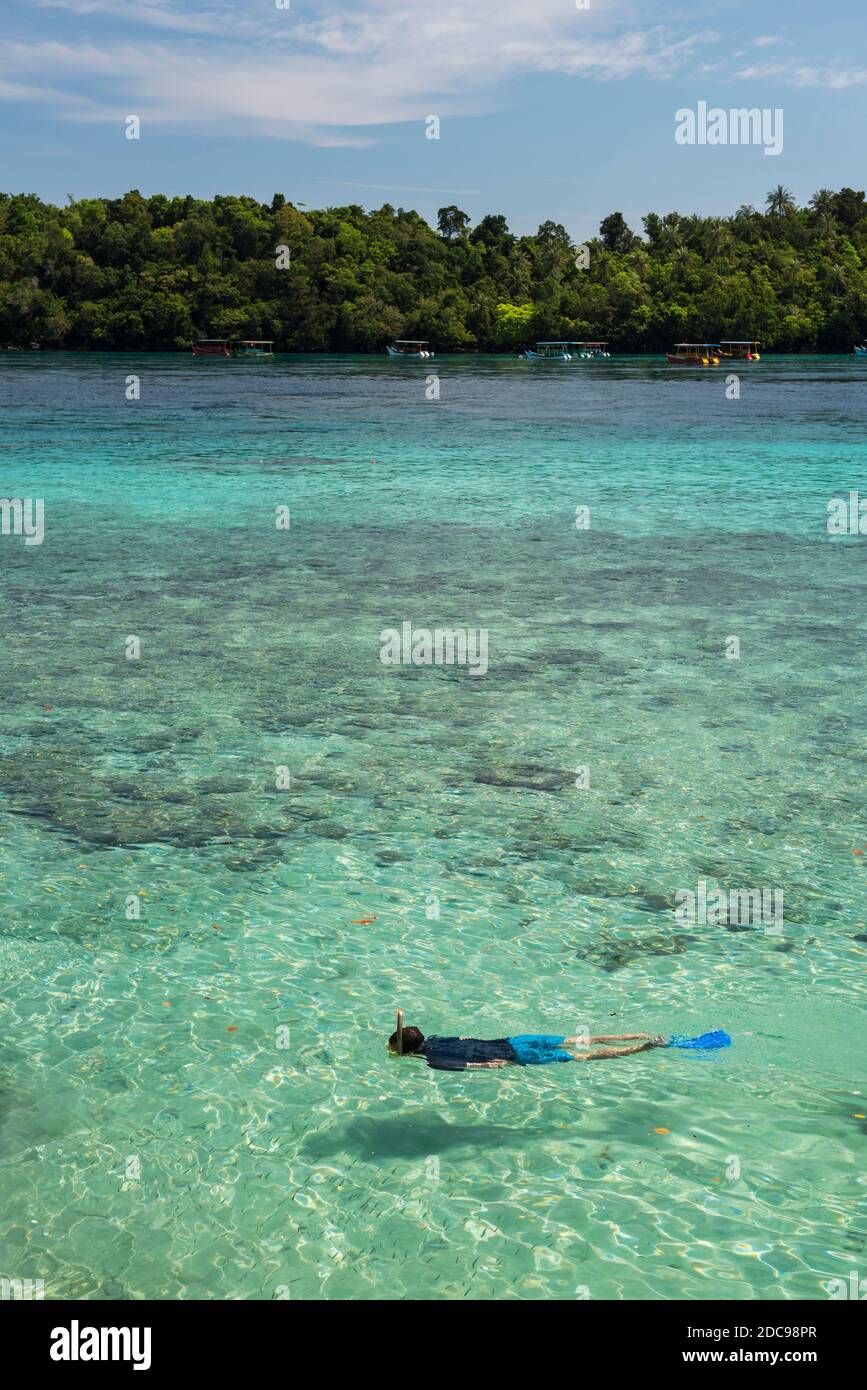 Schnorcheln am Iboih Beach, Pulau Weh Island, Provinz Aceh, Sumatra, Indonesien, Asien Stockfoto