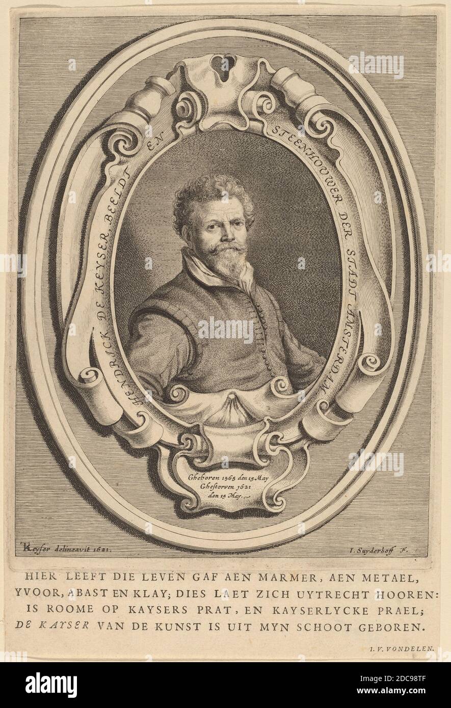 Jonas Suyderhoff, (Künstler), Niederländisch, c. 1613 - 1686, Thomas de Keyser, (Künstler nach), Niederländisch, 1596 - 1667, Hendrick de Keyser, Gravur Stockfoto