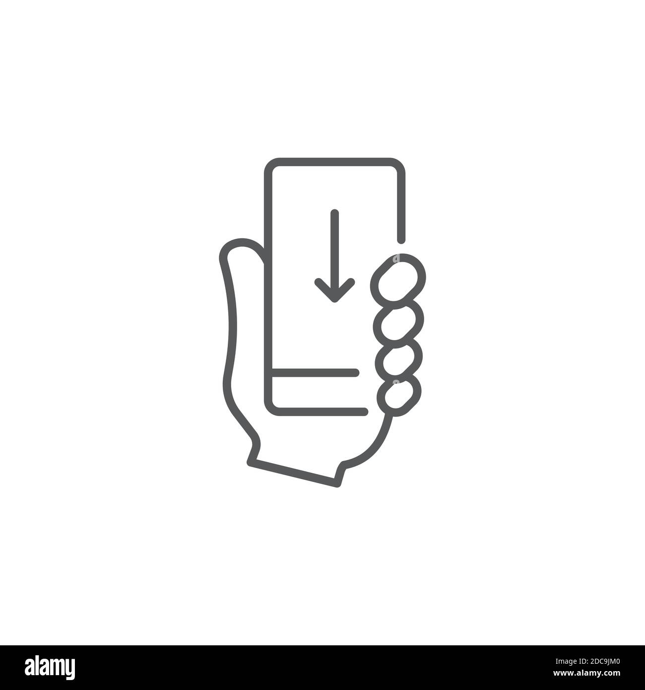 Download Smartphone-Symbol, Farbe, Linie, Kontur Vektor-Zeichen, lineare Stil Piktogramm isoliert auf weiß. Symbol, Logo-Illustration. Bearbeitbare Kontur. Pixe Stock Vektor