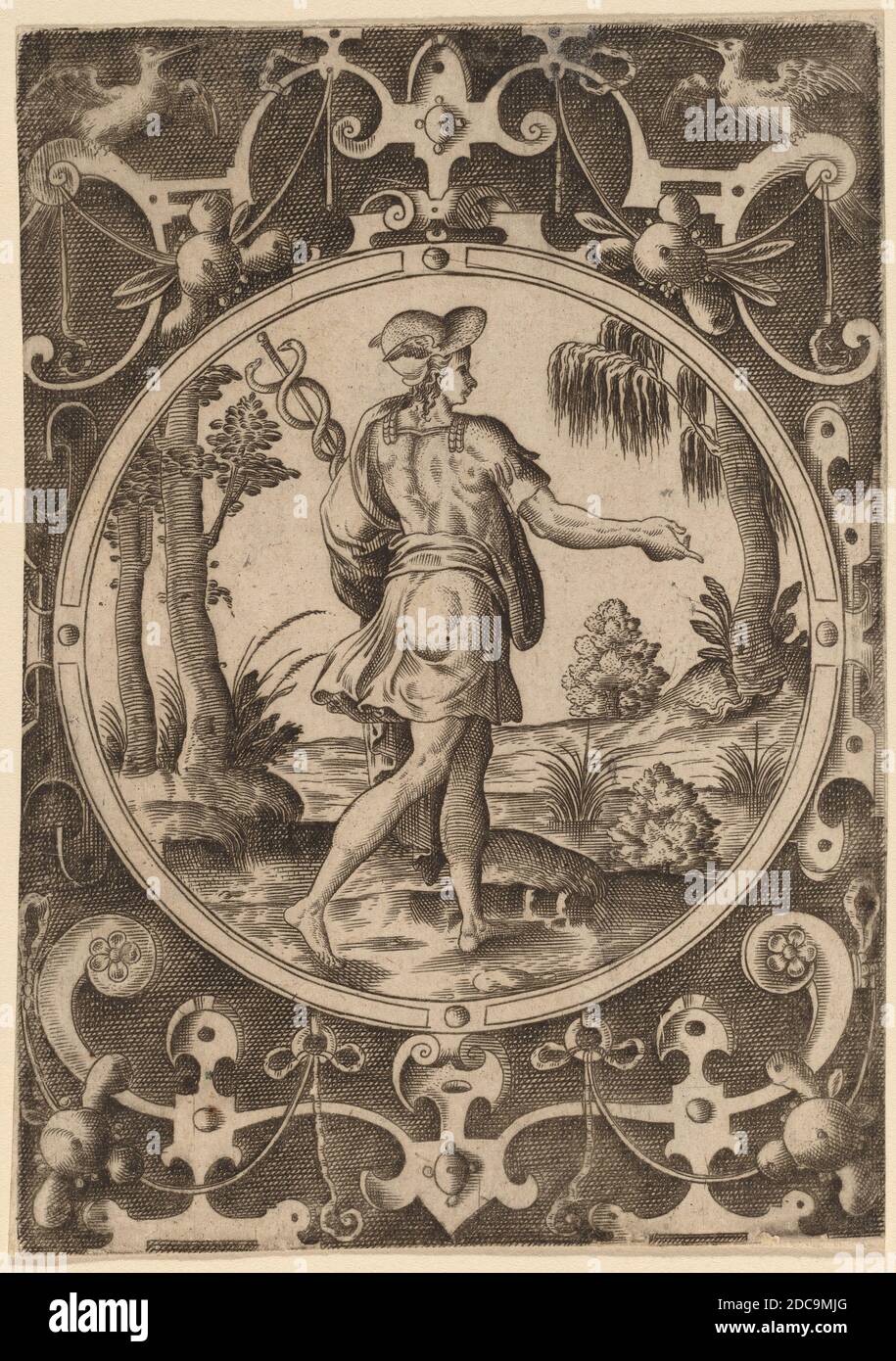 Abraham de Bruyn, (Künstler), Flämisch, 1540 - 1587, Hermes, das Urteil von Paris, (Serie), Gravur, Anonymous Geschenk in Erinnerung an Charles B. Hoyt Stockfoto