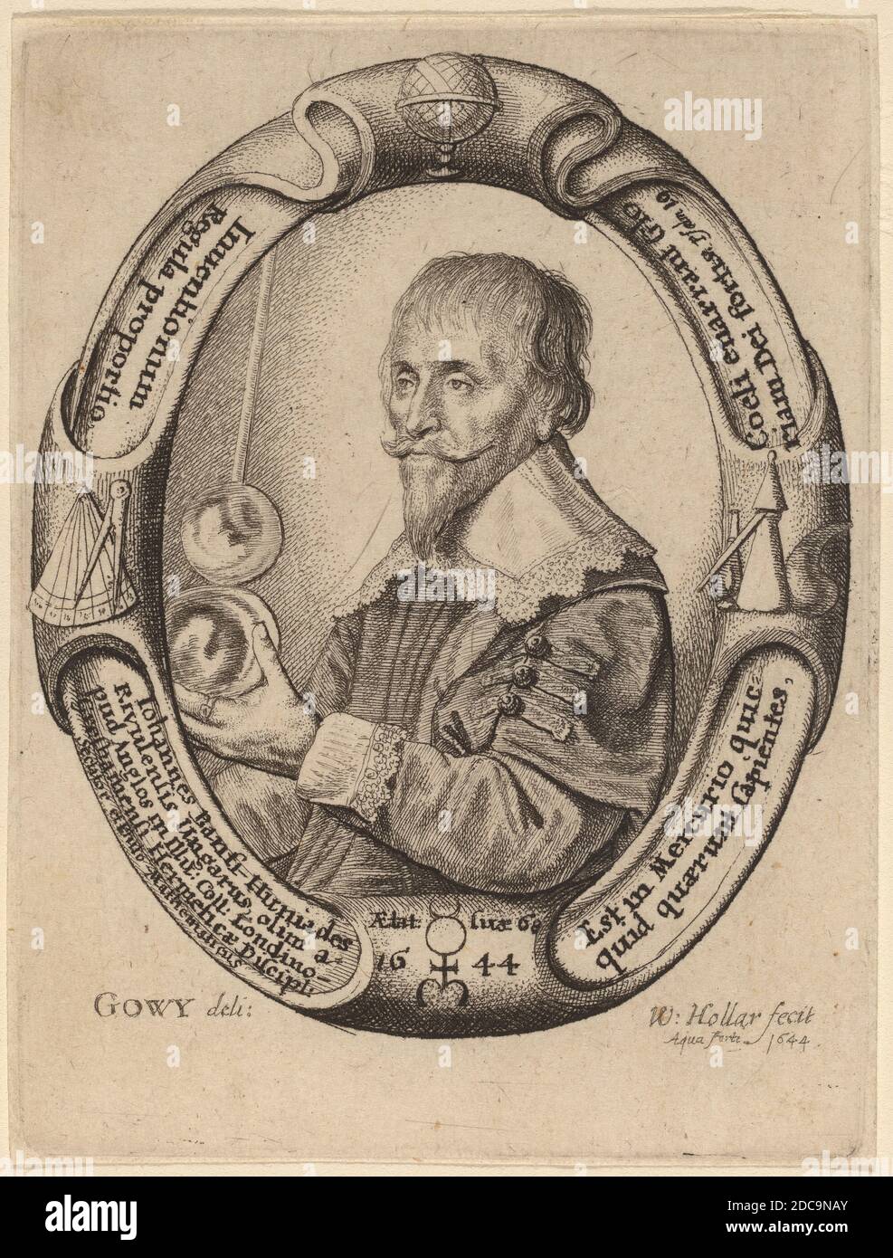Wenceslaus Hollar, (Künstler), Bohemian, 1607 - 1677, Jacob Peter Gowy, (Künstler nach), Flämisch, aktiv c.. 1636/1660, Johann Banfi Huniades, Radierung Stockfoto