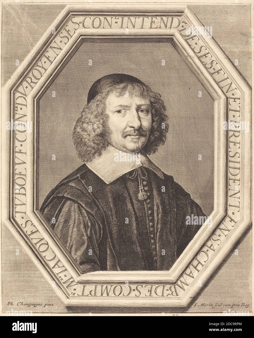 Jean Morin, (Künstler), Französisch, c. 1600 - 1650, Philippe de Champaigne, (Künstler nach), französisch, 1602 - 1674, Jacques Tuboeuf, Radierung, Gravur und Stippung auf Büttenpapier, Blatt: 30.3 x 24.5 cm (11 15/16 x 9 5/8 Zoll Stockfoto