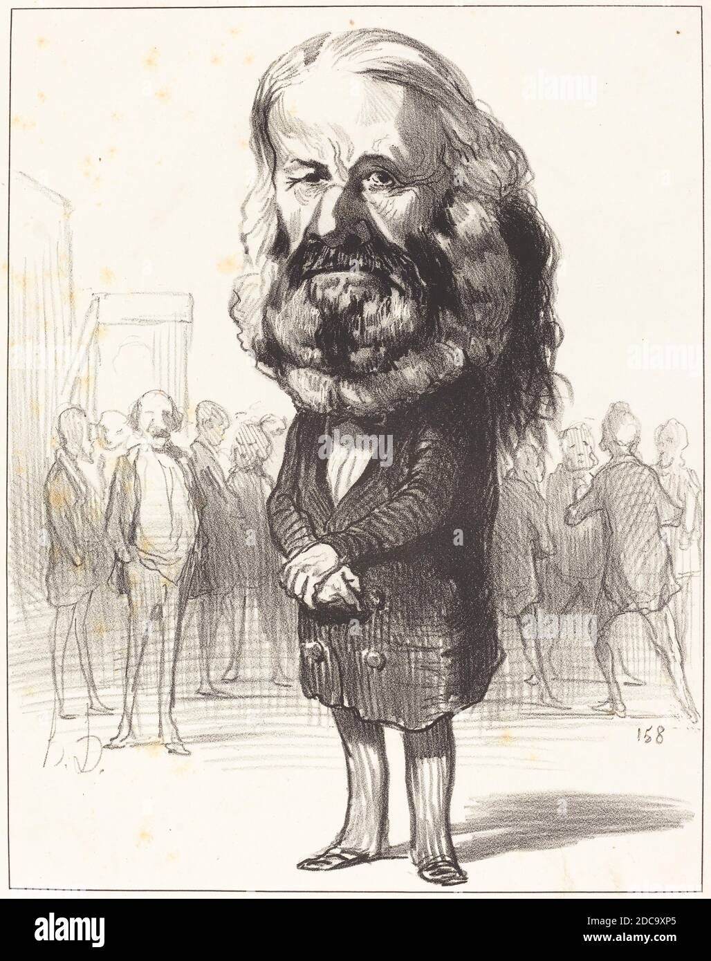 Honoré Daumier, (Künstler), französisch, 1808 - 1879, Jos. Ant. Ronjac, Les Représentans représentés: Unveröffentlichte Platte, (Serie), 1849, Lithographie Stockfoto