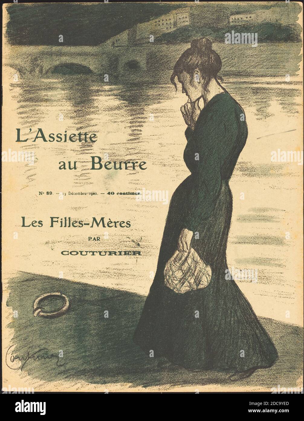 Edouard Couturier, (Künstler), französisch, 1871 - 1903, L'Assiette au Beurre, erschienen 1902, Zeitschrift mit Farblithographien illustriert Stockfoto