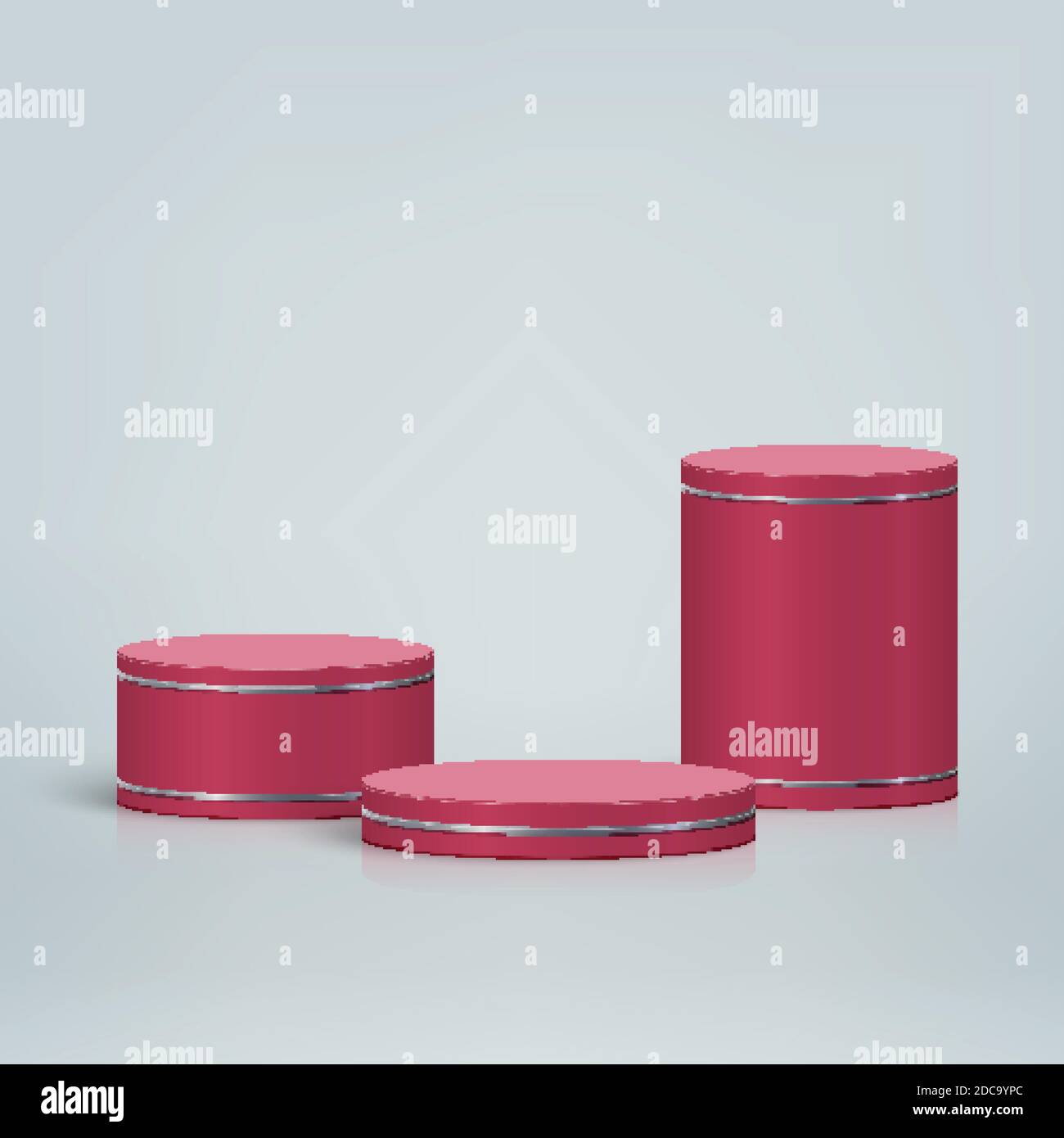3d minimale Szene mit Podium, kosmetische Produktpräsentation Mockup Hintergrund Stock Vektor