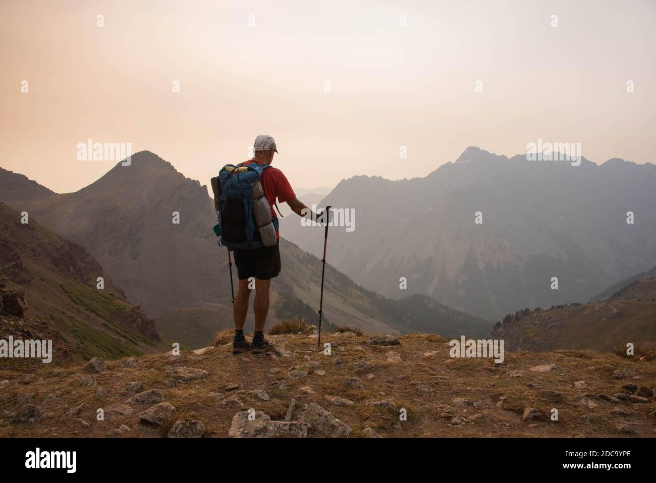 Wandern in die Maroon Bells, Aspen, Colorado, USA Stockfoto