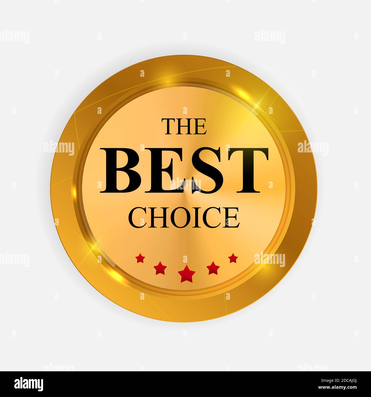 Gold Label Die Vorlage Für Die Beste Wahl. Abbildung Stockfoto