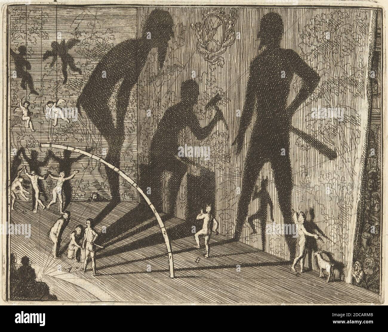 Samuel van Hoogstraten, (Künstler), Niederländisch, 1627 - 1678, Inleyding tot de Hooge Schoole de Schilderkonst (Einführung in die Edle Schule der Malerei), veröffentlicht 1678, 1 Vol.: Ill: 20 Radierungen und Stiche, Seitengröße: 20.4 x 15.9 cm (8 1/16 x 6 1/4 Zoll Stockfoto