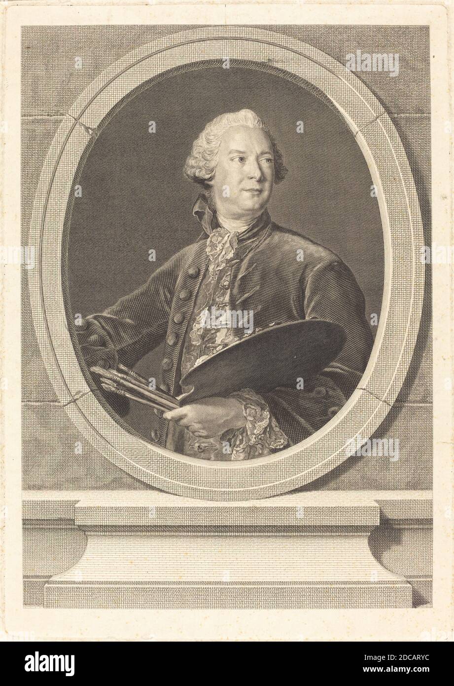 Louis-Jacques Cathelin, (Künstler), französisch, 1738/1739 - 1804, Jean-Marc Nattier, (Künstler nach), französisch, 1685 - 1766, Louis Tocque, Gravur auf gegossem Papier, Platte: 37.3 x 26.4 cm (14 11/16 x 10 3/8 Zoll), Blatt: 39.4 x 28.2 cm (15 1/2 x 11 1/8 Zoll Stockfoto