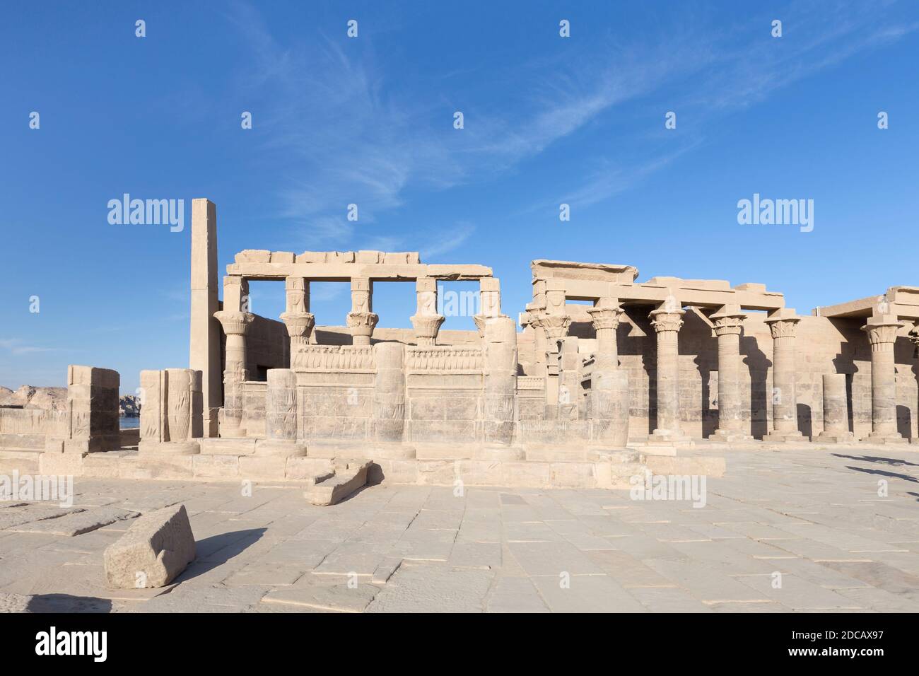 Nectanebo Pavillon, Philae Tempel, Assuan, Ägypten Stockfoto