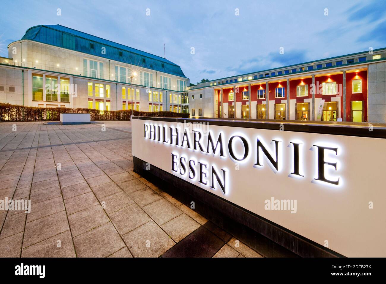 Konzertsaal Saalbau Essen, Heimat der Essener Philharmoniker, Deutschland, Nordrhein-Westfalen, Ruhrgebiet, Essen Stockfoto
