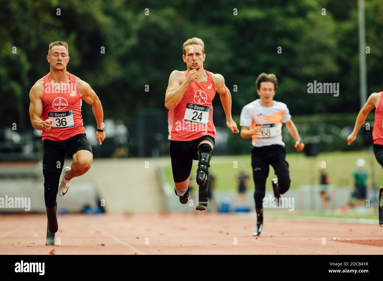 Während des 'Integrativen Sportfestes' in Leverkusen am 21 2020. August. Stockfoto