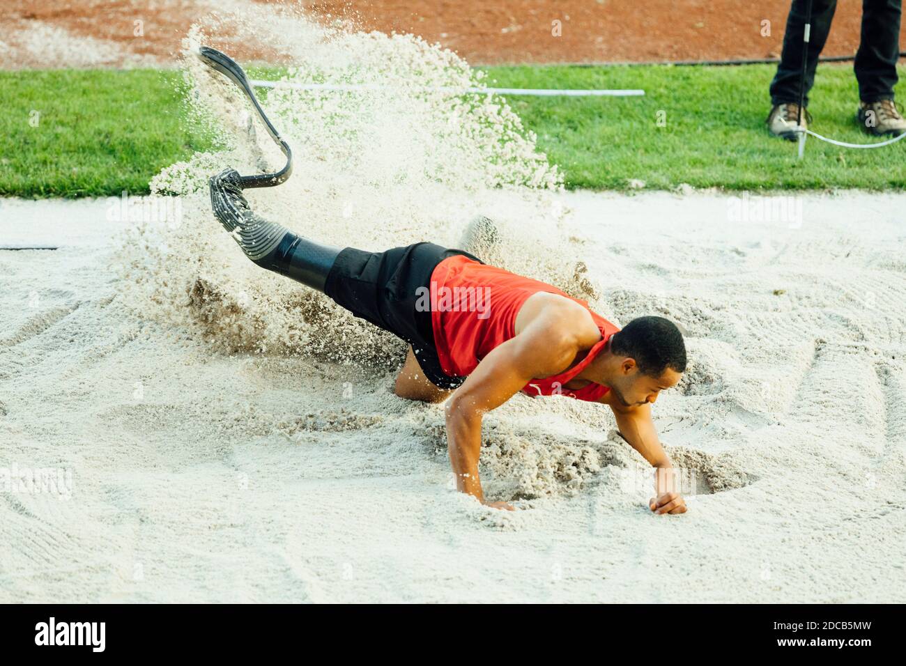 Während des 'Integrativen Sportfestes' in Leverkusen am 21 2020. August. Stockfoto