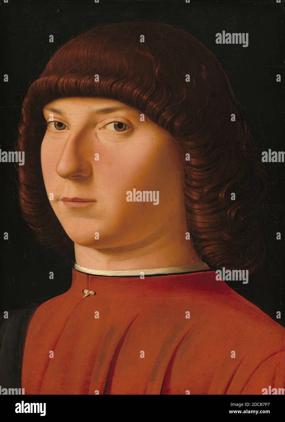 Antonello da Messina, (Maler), sizilianischen, c. 1430 - 1479, Porträt eines jungen Mannes, c.. 1475/1480, Tempera und Öl auf Pappelplatte, insgesamt: 33 x 24.8 cm (13 x 9 3/4 Zoll), gerahmt: 62.2 x 56.2 x 14 cm (24 1/2 x 22 1/8 x 5 1/2 Zoll Stockfoto