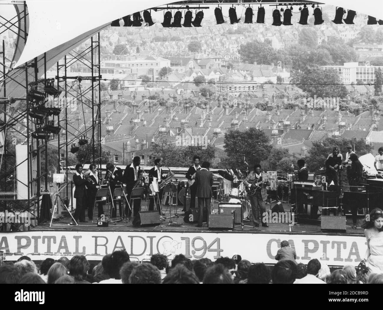 B.B.B. King, Capital Radio Jazz Festival, Alexandra Palace, London, 1979. Stockfoto