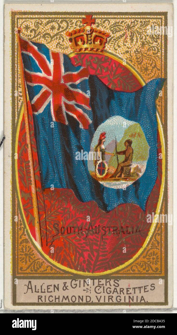 South Australia, von Flags of All Nations, Serie 2 (N10) für Allen &amp; Ginter Cigarettes Brands, 1890. Stockfoto