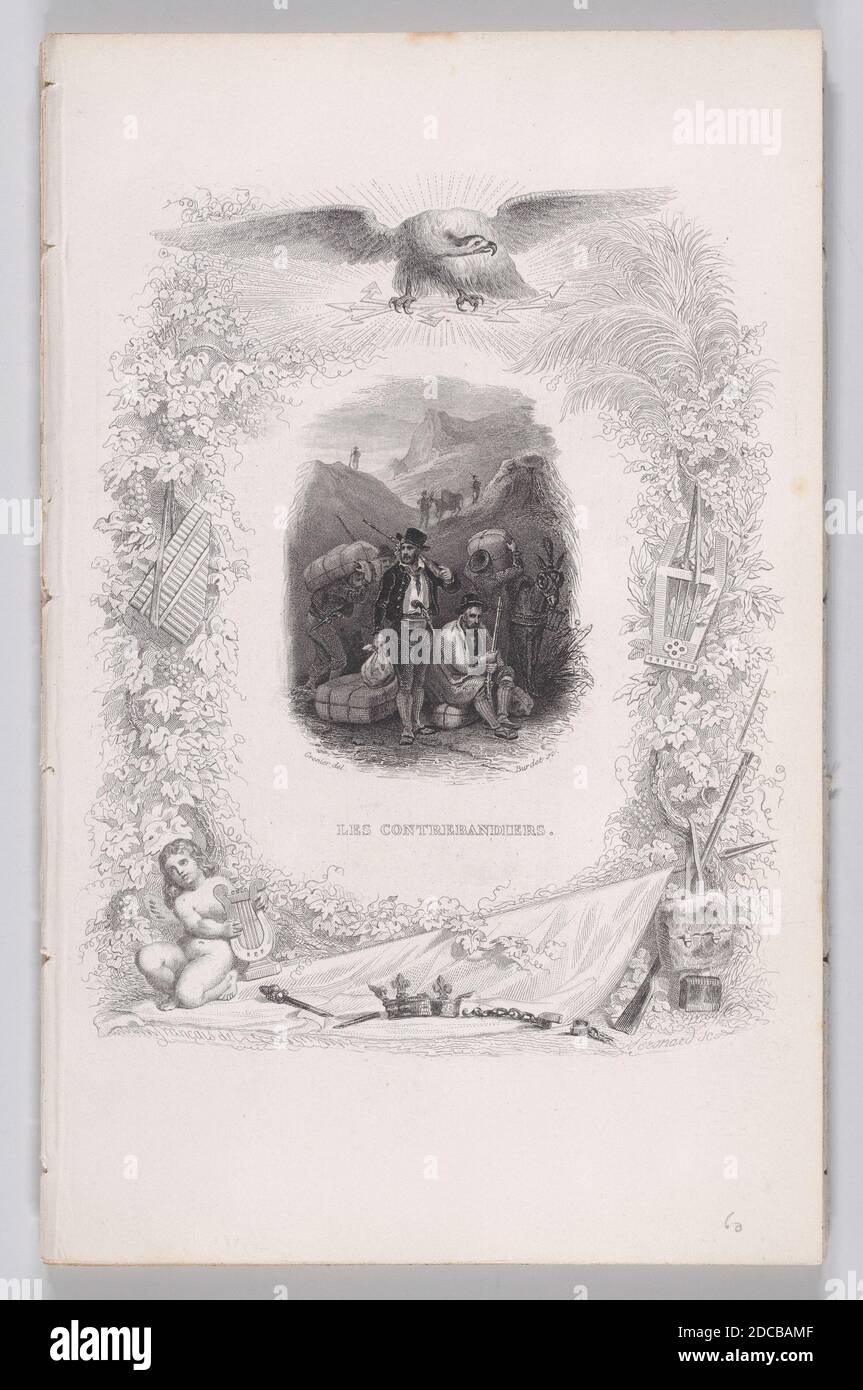 The Smugglers, aus den Liedern von B&#xe9;Ranger, 1829. Stockfoto