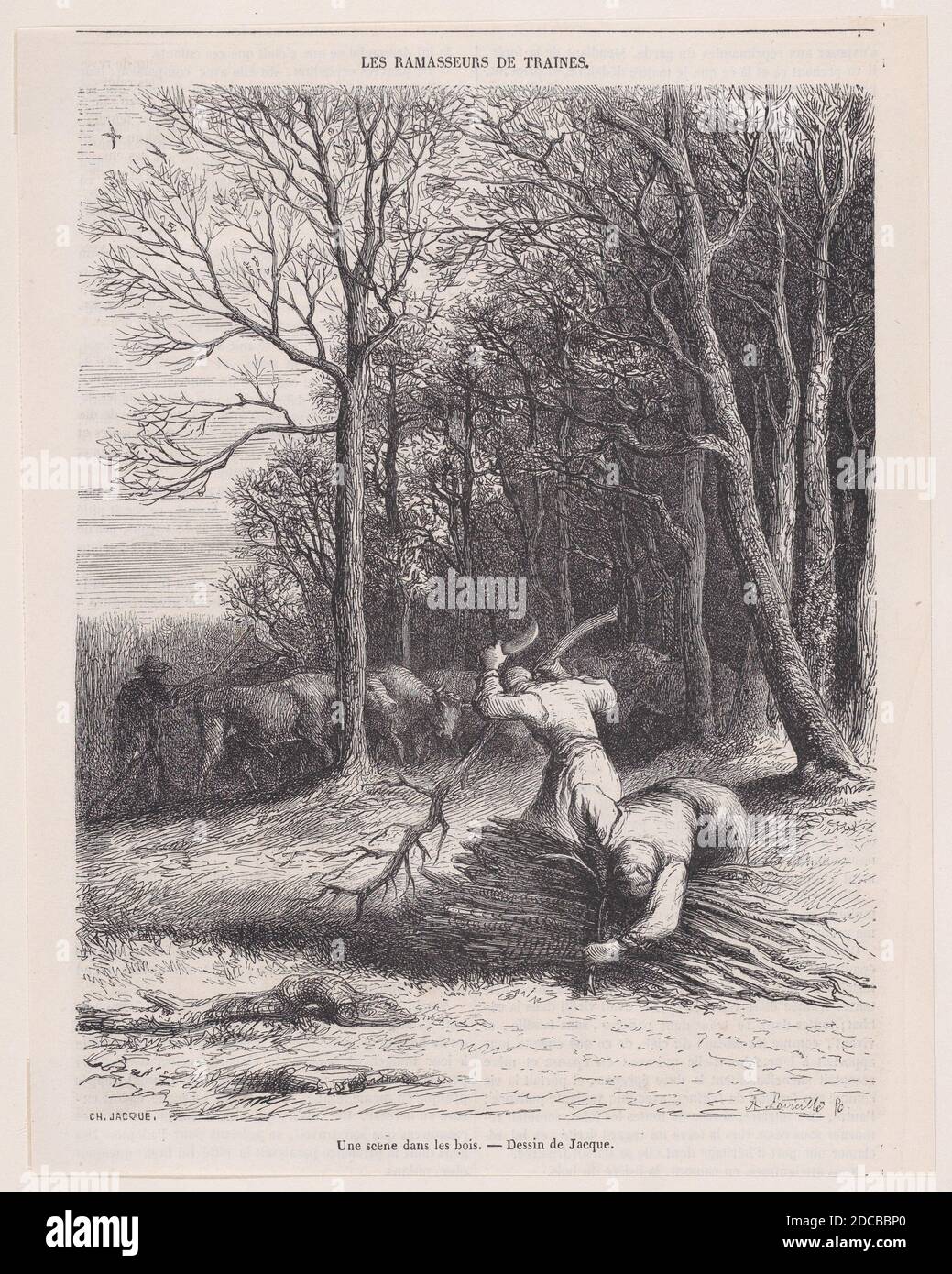 Une sc &#xe8; ne dans les bois; von Magasin Pittoresque, ca. 1852. Stockfoto