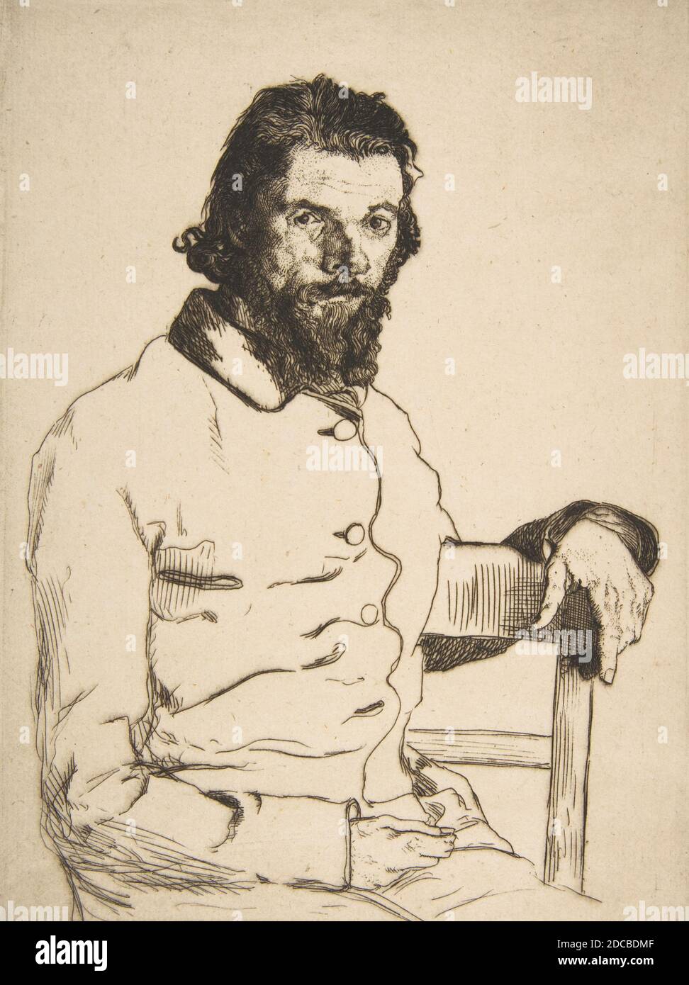 Porträt von Charles Meryon, im Jahr 1853. Stockfoto