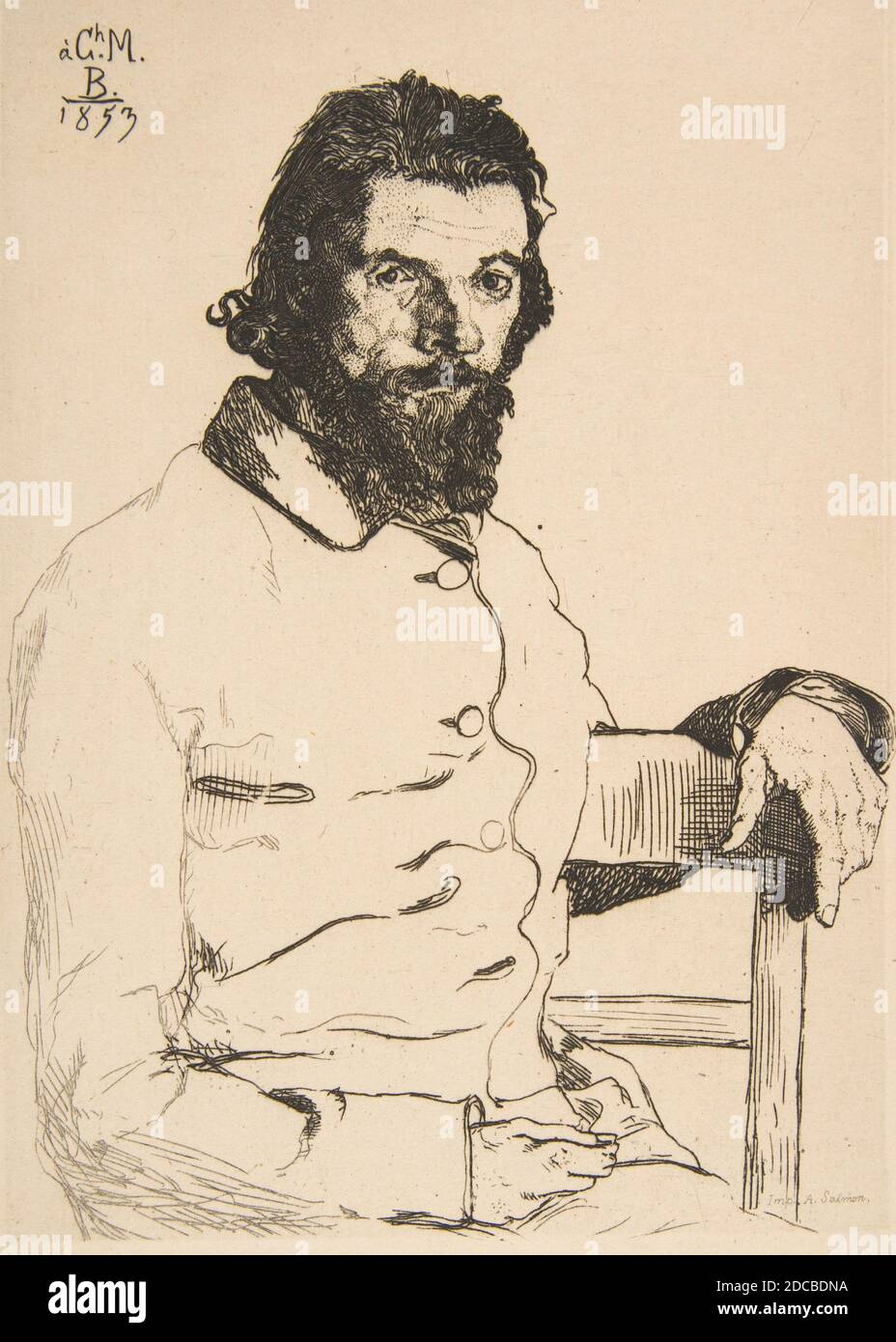 Porträt von Charles Meryon, im Jahr 1853. Stockfoto