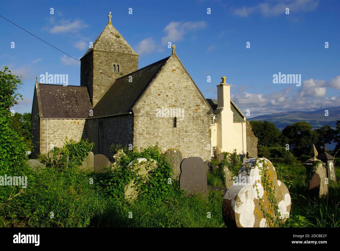 St. Seiriols Kirche, Anglesey, Stockfoto