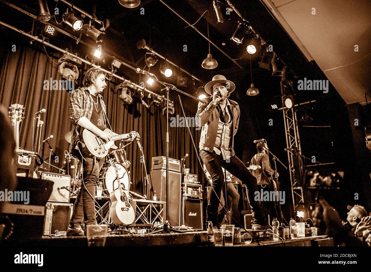 Tausend Pferde leben im Konzert Stockfoto