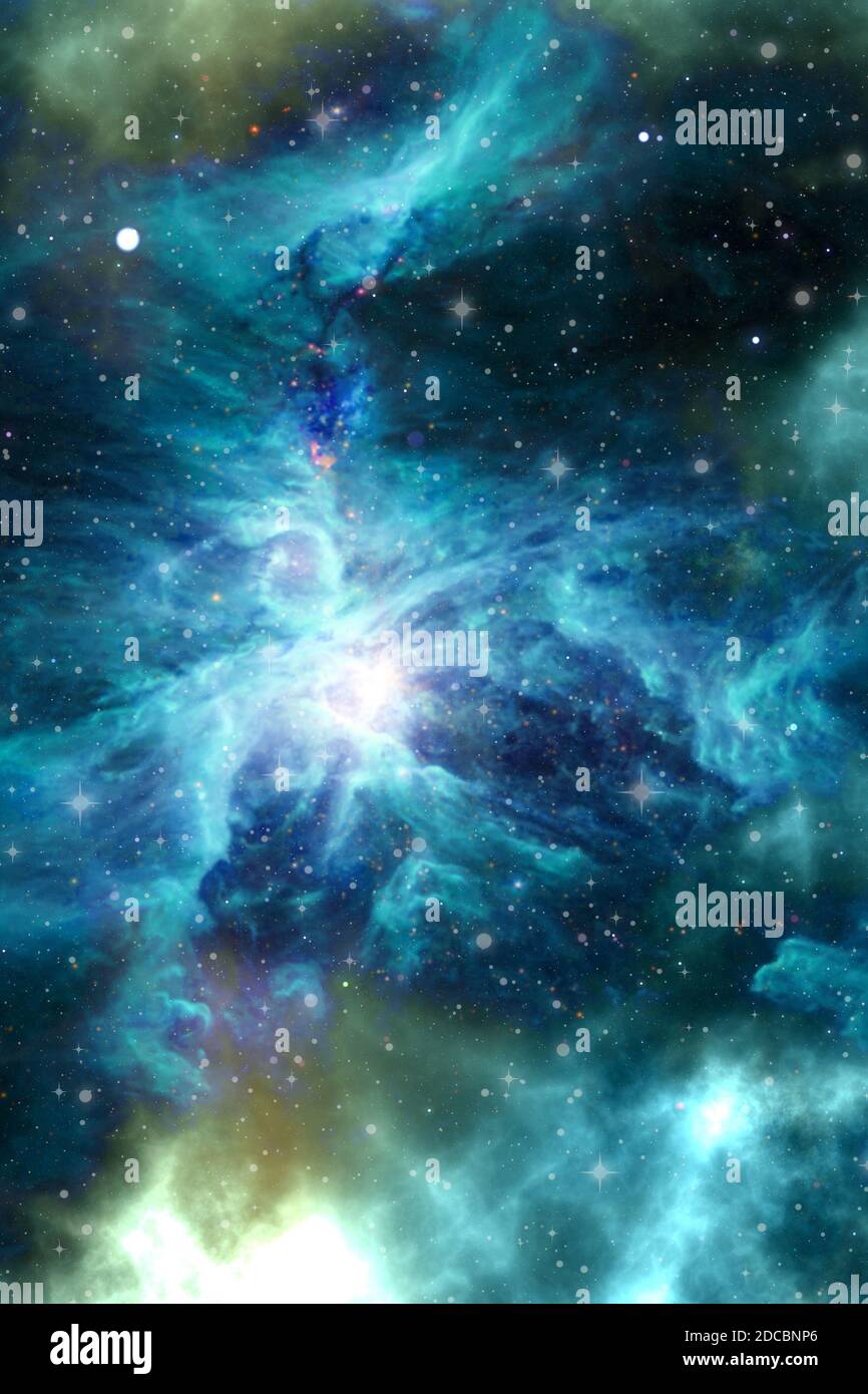 Extrasolarer Nebel oder Science-Fiction-Raum Stockfoto