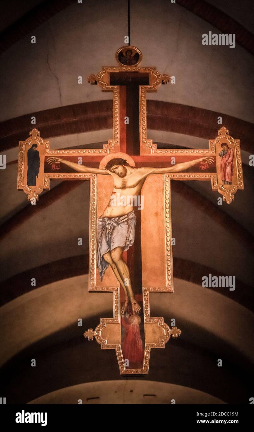 Italien Lombardei - Mailand - Kirche Sant'Eustorgio -Spätgotik Kruzifix Stockfoto