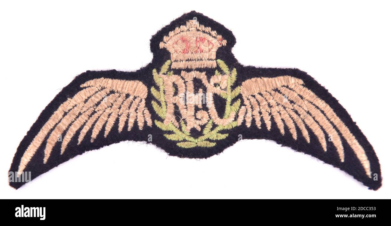 Tunika-Abzeichen des Royal Flying Corps, Vorgänger der Royal Air Force im Ersten Weltkrieg Stockfoto