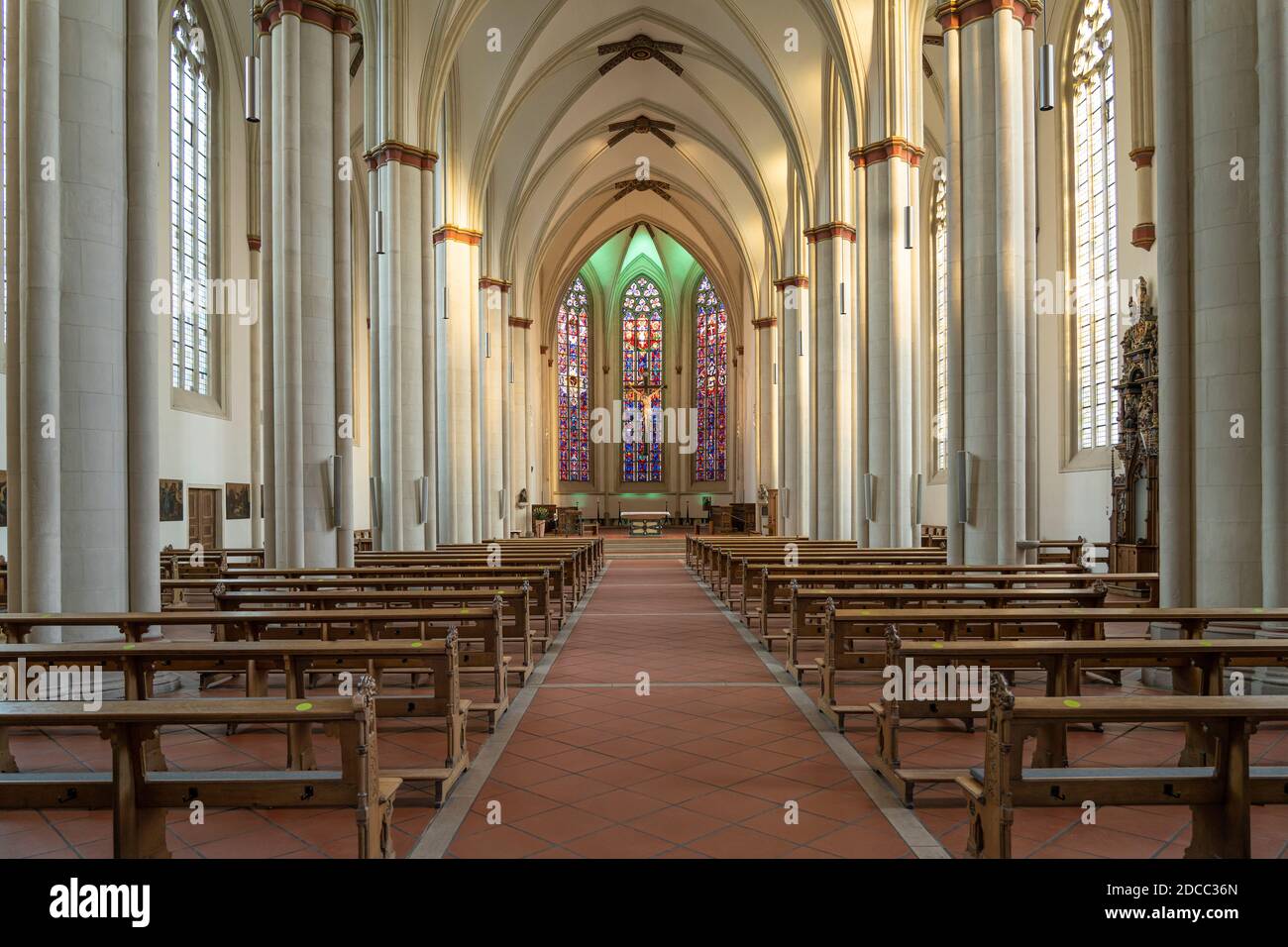 Inneraum der Überwasserkirche in Münster, Nordrhein-Westfalen, Deutschland, Europa Überwasserkirche Kirchenraum, Münster, Nordrhein-Westfalen Stockfoto