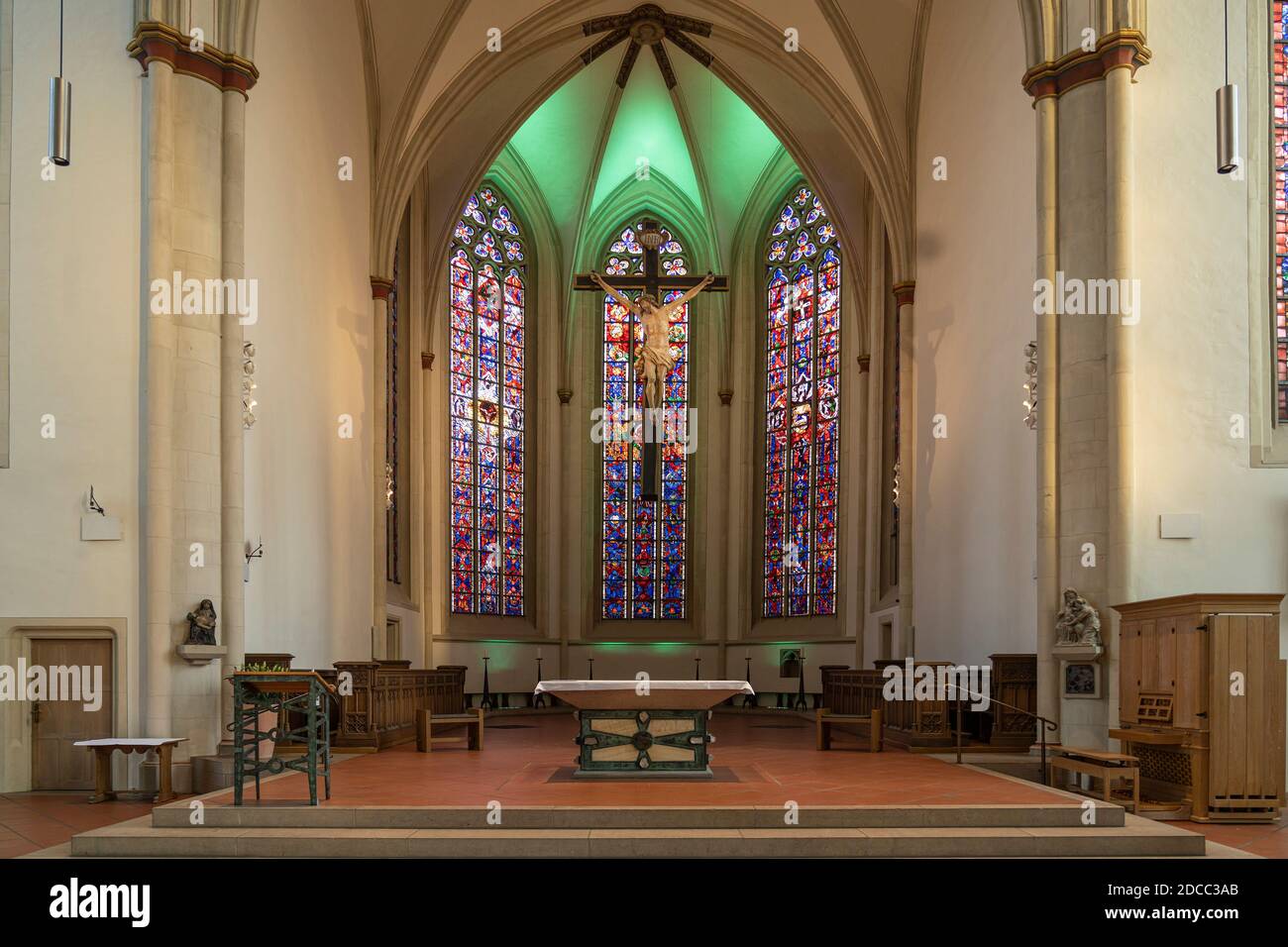 Inneraum der Überwasserkirche in Münster, Nordrhein-Westfalen, Deutschland, Europa Überwasserkirche Kirchenraum, Münster, Nordrhein-Westfalen Stockfoto