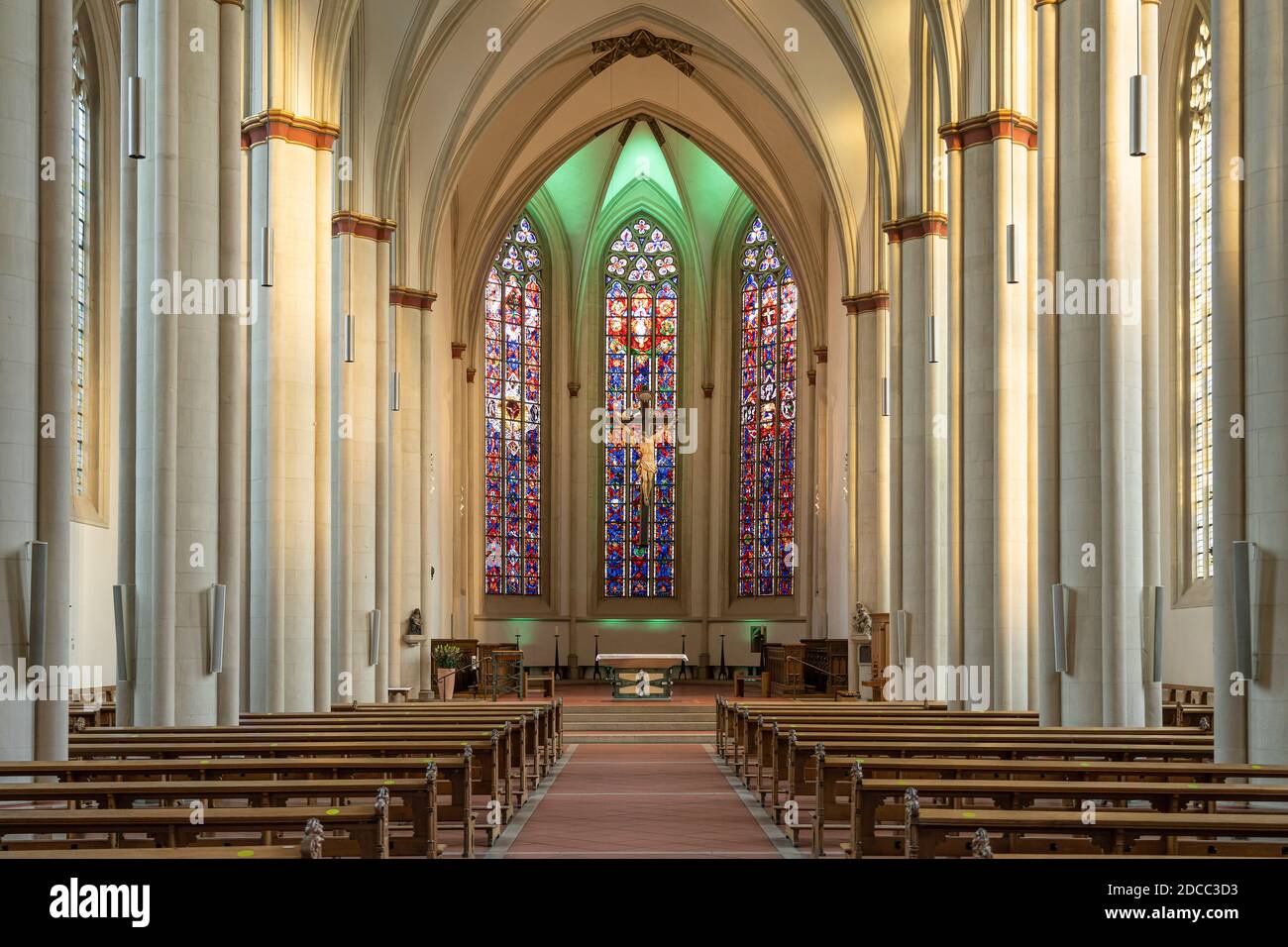 Inneraum der Überwasserkirche in Münster, Nordrhein-Westfalen, Deutschland, Europa Überwasserkirche Kirchenraum, Münster, Nordrhein-Westfalen Stockfoto