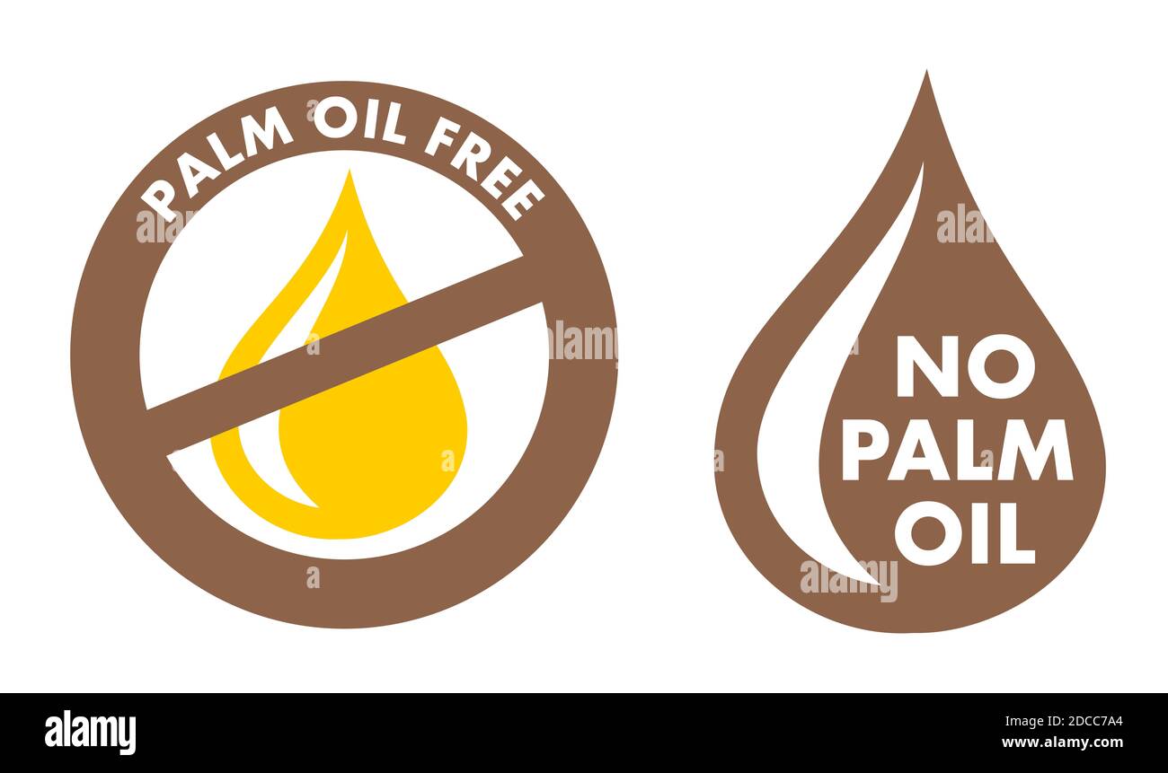 Palmöl Frei / Kein Palmöl Stockfoto