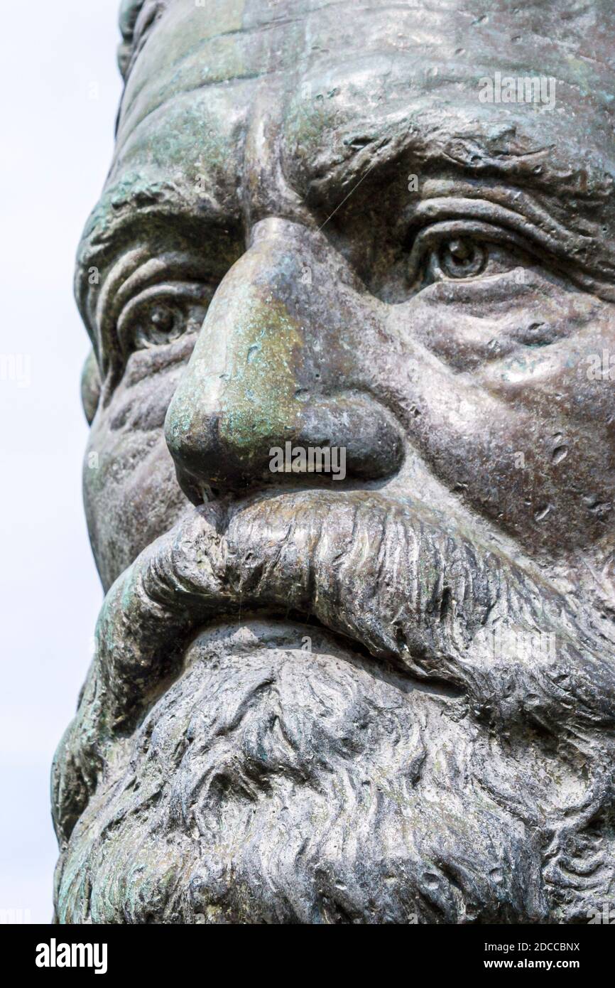 Vicksburg Mississippi National Military Park, Schlachtfeld im Bürgerkrieg, Union Brigadegeneral Isaac F. Quinby, Soldatenstatue im Gesicht, Stockfoto