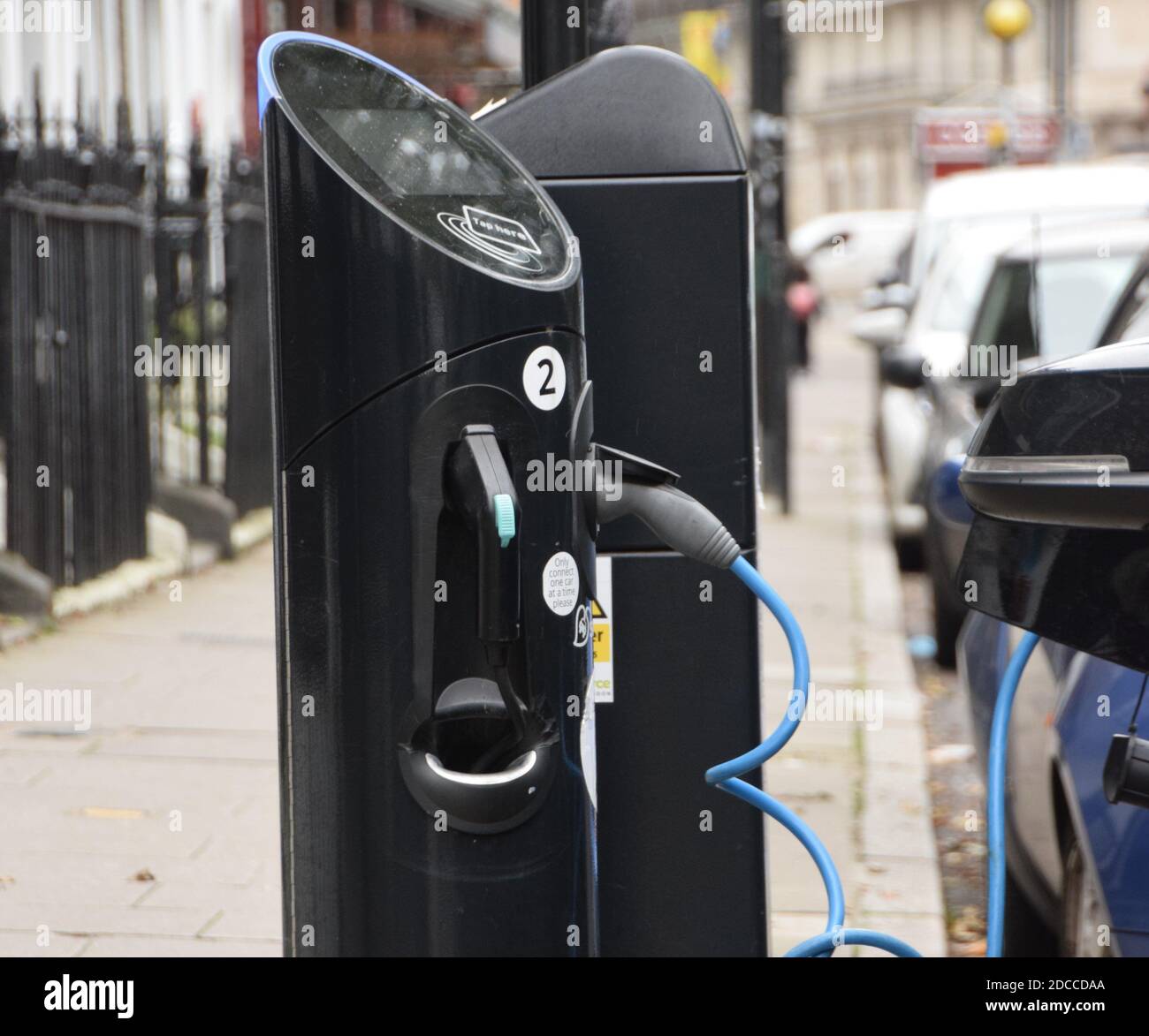 London, Großbritannien. Dezember 2020. Ladestation für Elektrofahrzeuge im Zentrum von London. Quelle: Vuk Valcic / Alamy Stockfoto