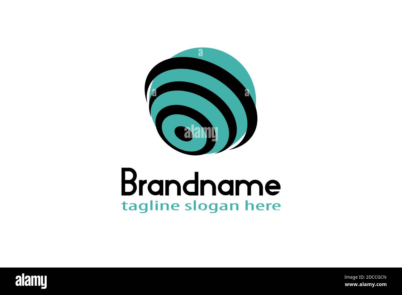 Globales Netzwerklogo. Abbildung eines starken Wireless-Netzwerklogos auf der ganzen Welt. Stock Vektor