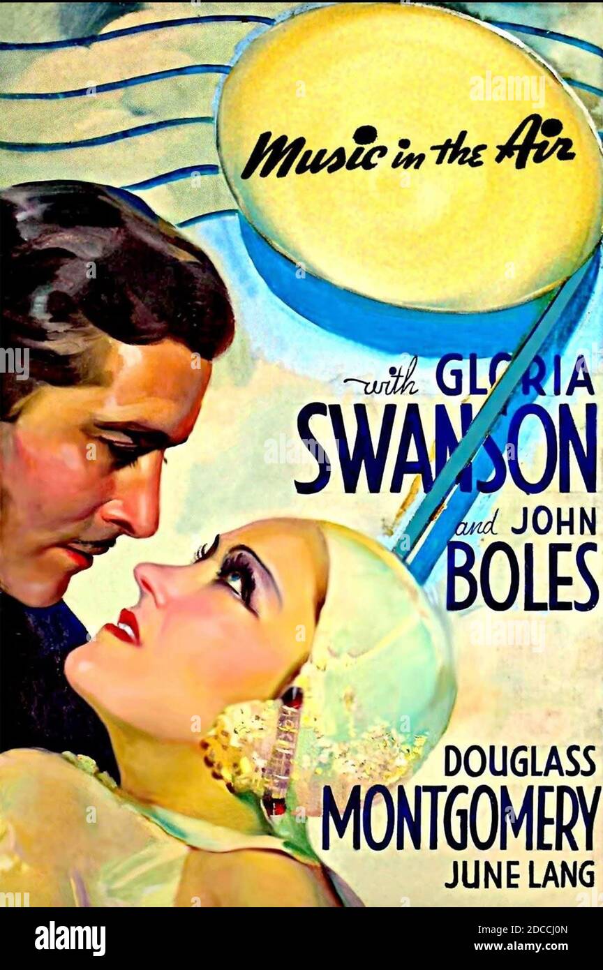 MUSIK IN DER LUFT 1934 Fox Film Corporation Produktion mit Gloria Swanson und John Boles Stockfoto