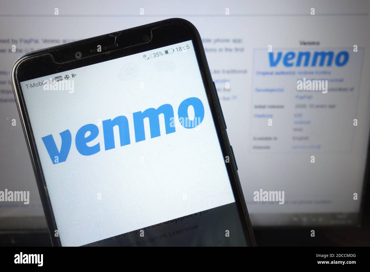 KONSKIE, POLEN - 18. August 2019: Venmo-Logo auf dem Handy angezeigt Stockfoto