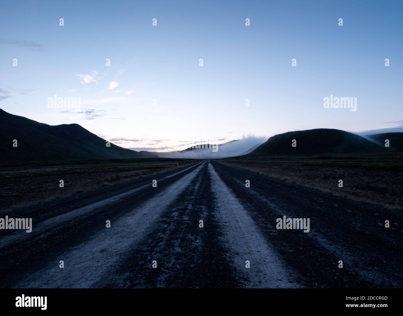 Nebel in Ostisland Stockfoto