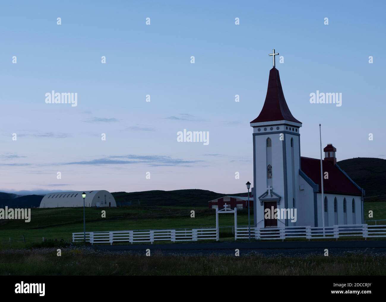 Kirche in Raufarhofn, Island Stockfoto