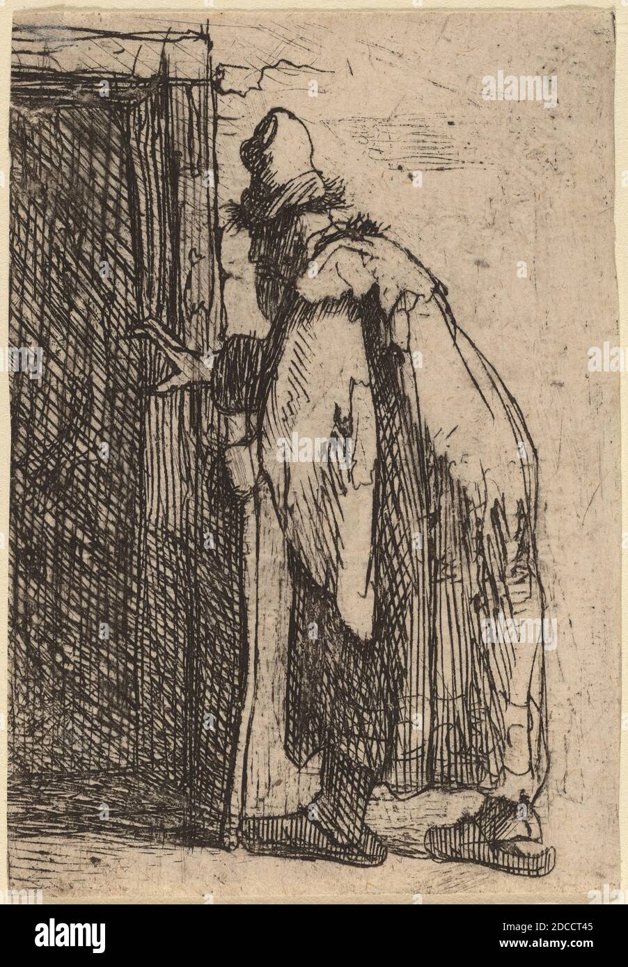 Rembrandt van Rijn, (Künstler), Niederländisch, 1606 - 1669, The Blindness of Tobit: A Sketch, c. 1629, Ätzen Stockfoto