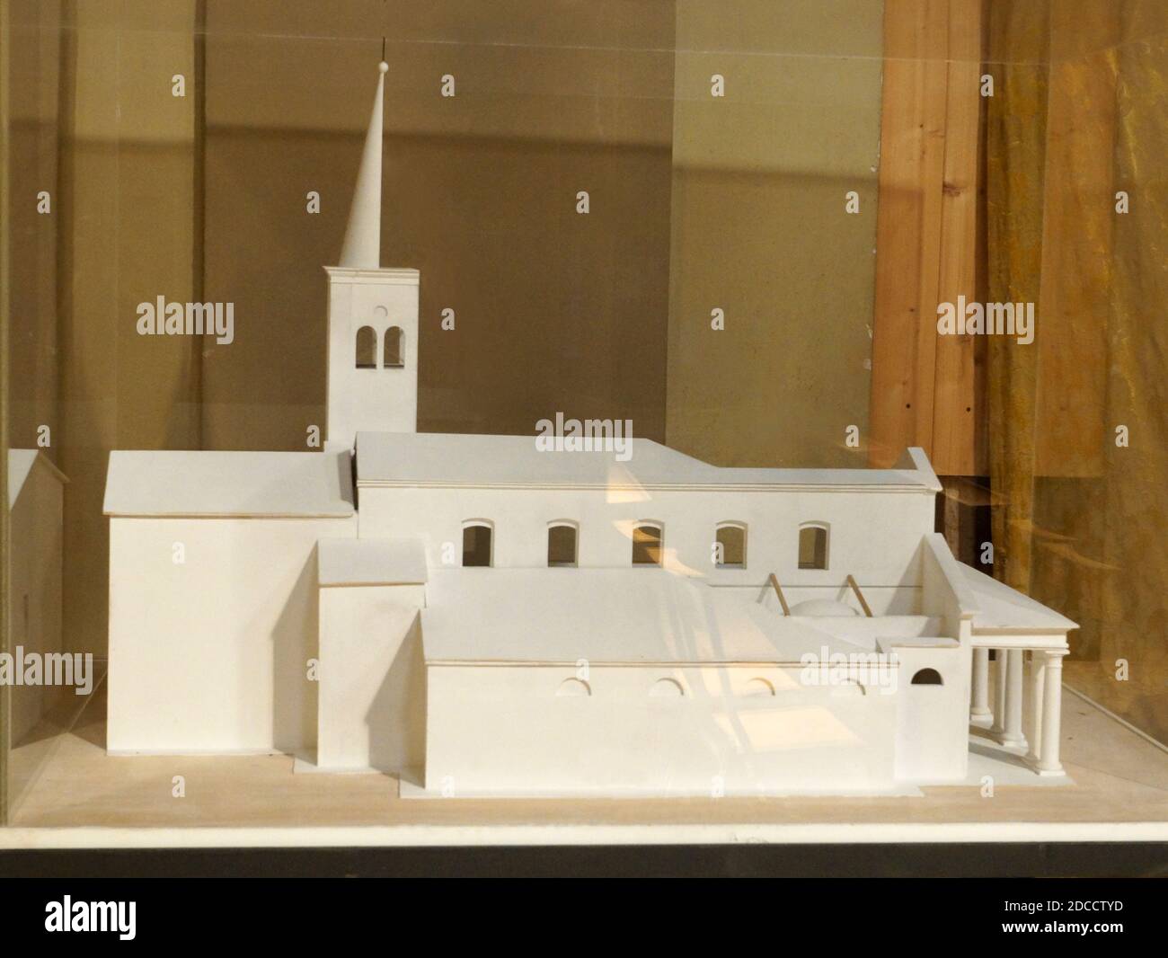 Gebäudelayout. Basilika San Rufillo. Forlimpopoli, Emilia-Romagna, Provinz Forlì-Cesena, Italien. Stockfoto
