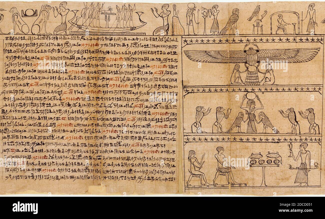 Buch der Toten von Imhotep Stockfoto