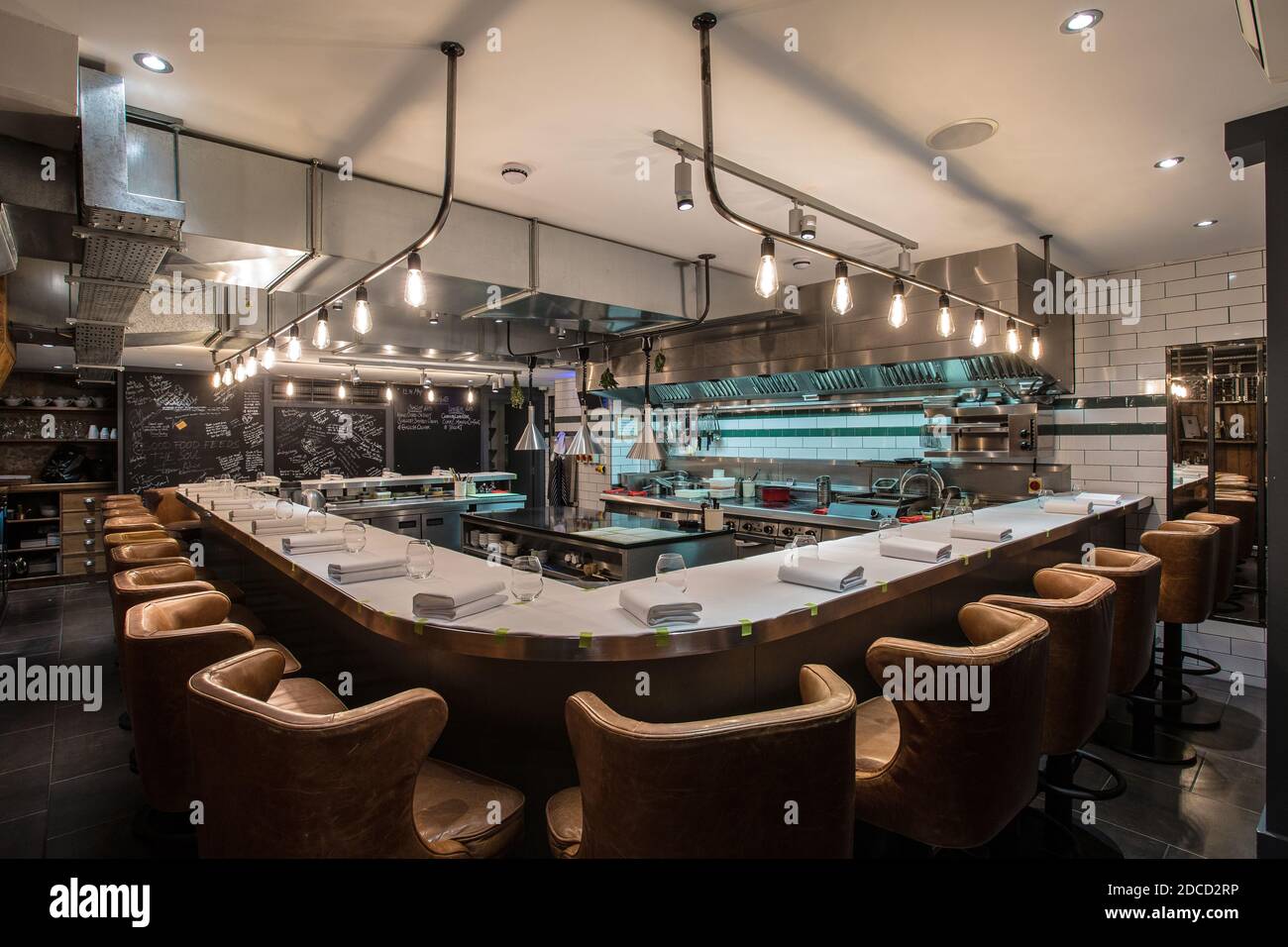 Großbritannien / England / London / Kitchen Tisch zwei mit einem Michelin-Stern ausgezeichnete Restaurants in London . Stockfoto