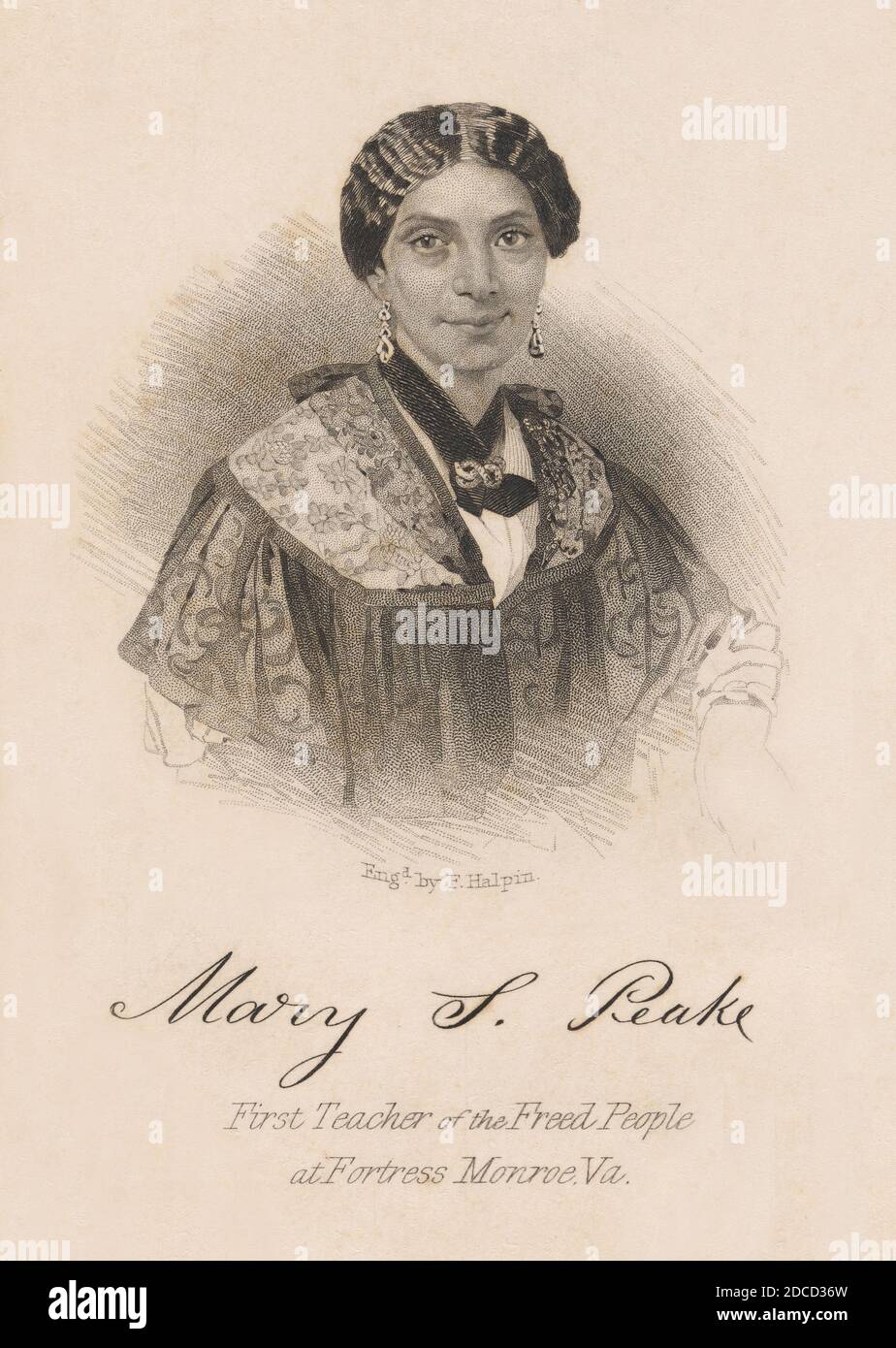 Mary Smith Peake, amerikanische Pädagogin und Humanitäre Hilfe Stockfoto