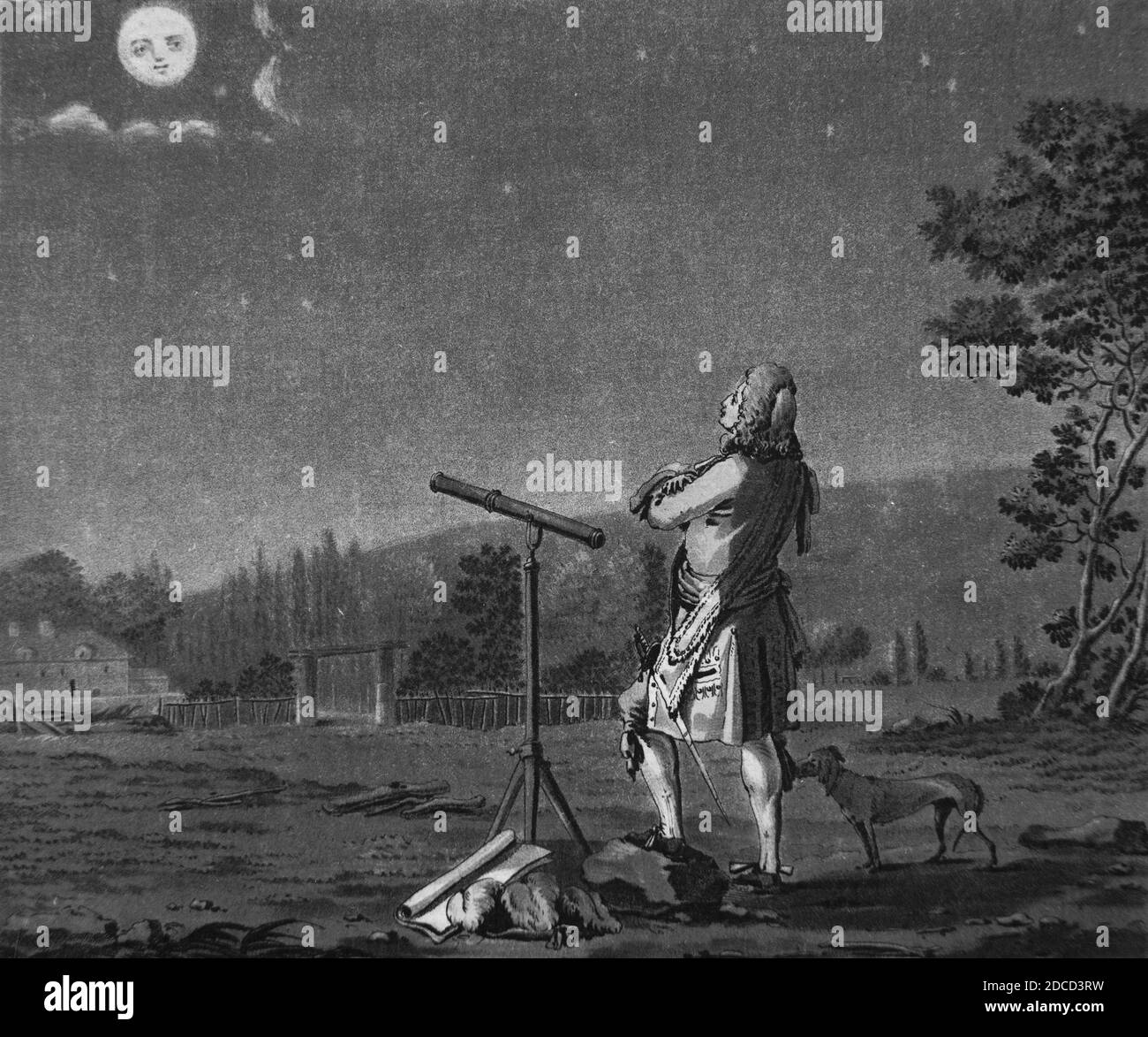 Bernard de Fontenelle, meditiert über die Pluralität der Welten Stockfoto