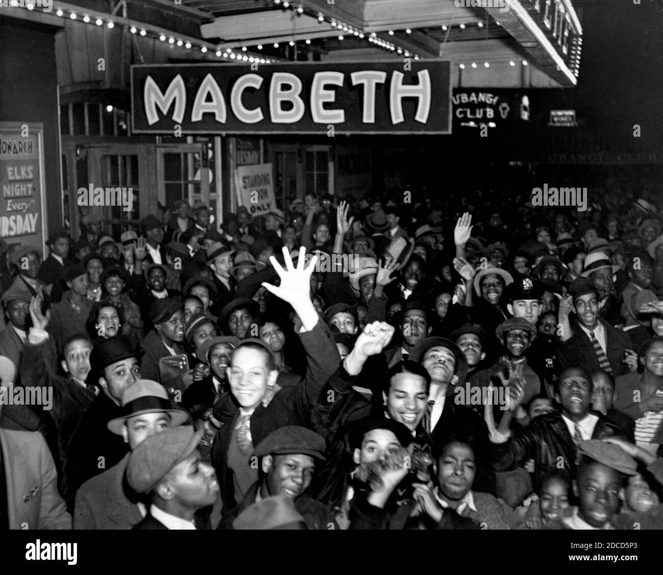 NYC, Lafayette Theatre, Eröffnung von Macbeth, 1936 Stockfoto
