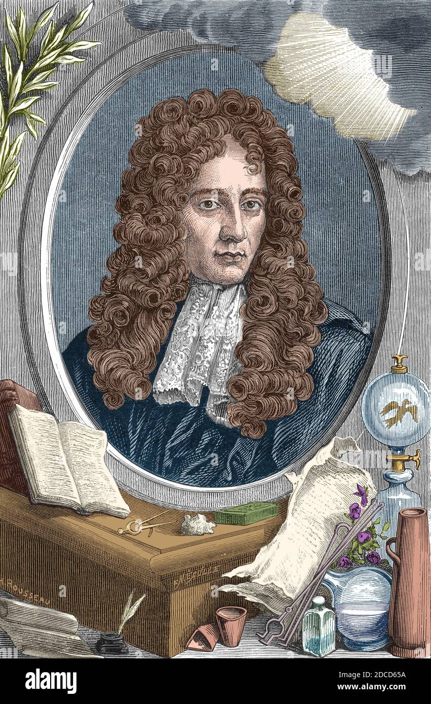 Robert Boyle, Irischer Chemiker Stockfoto