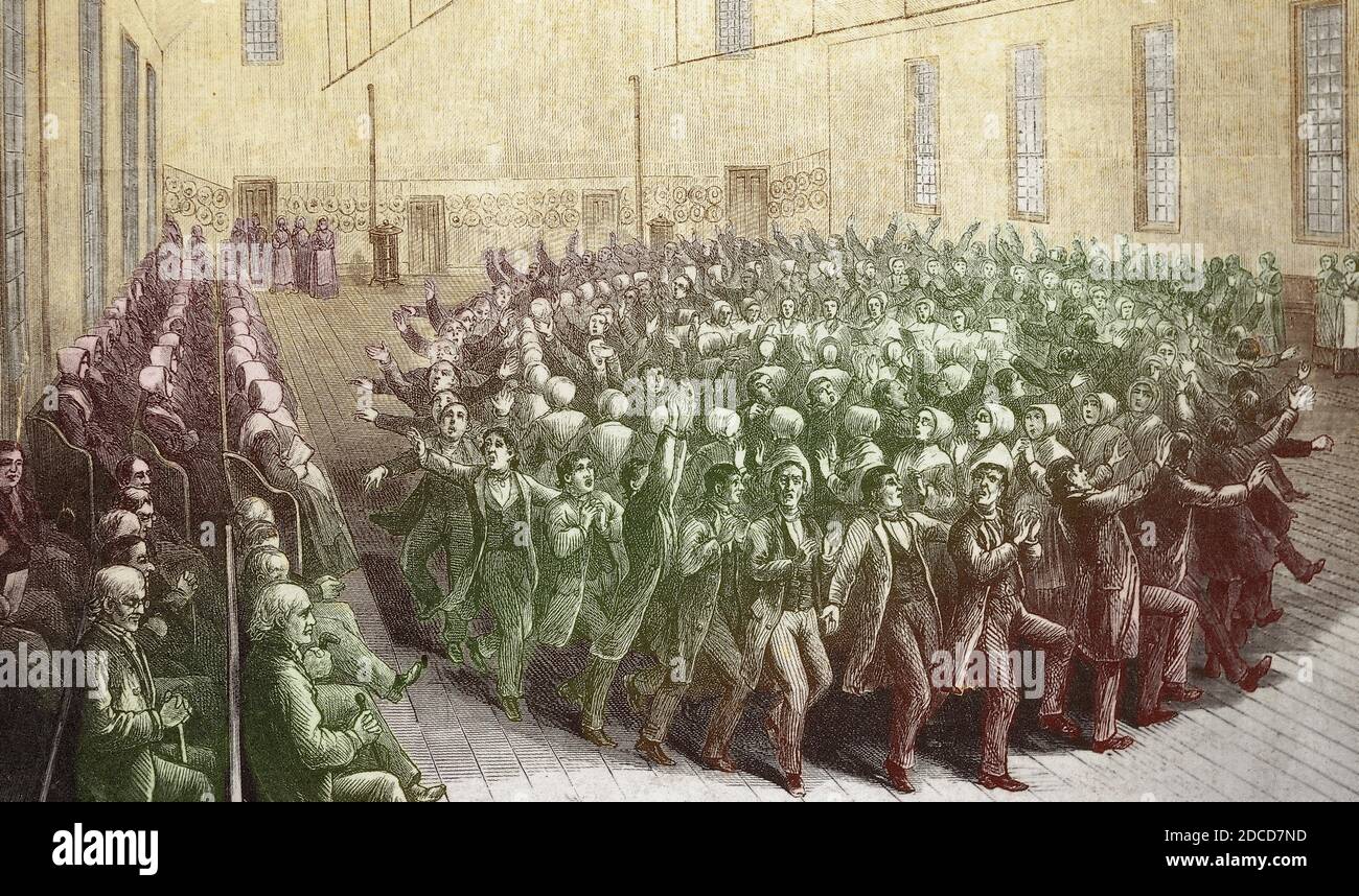 Shaker Dance, 18. Jahrhundert Stockfoto